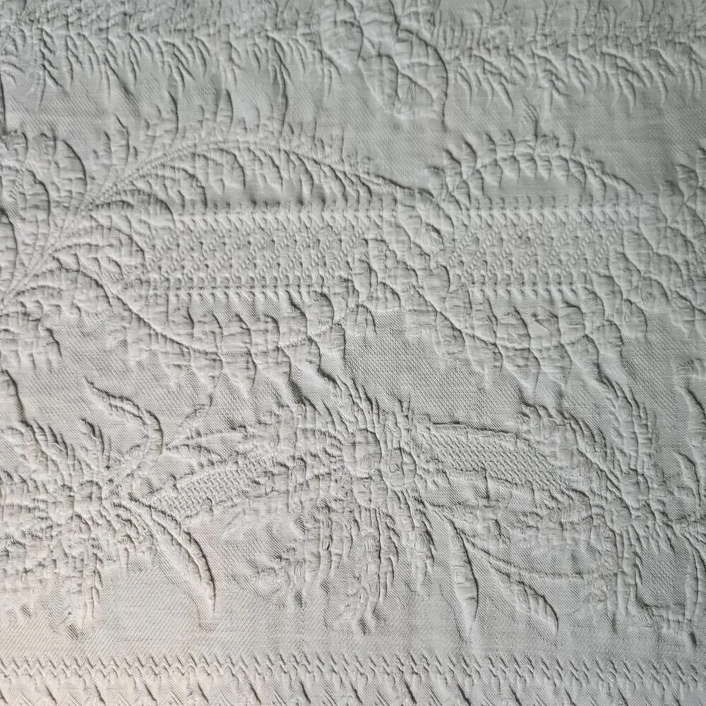 Antique white quilted coverlet. 80X78. Cottagecore, grannycore.